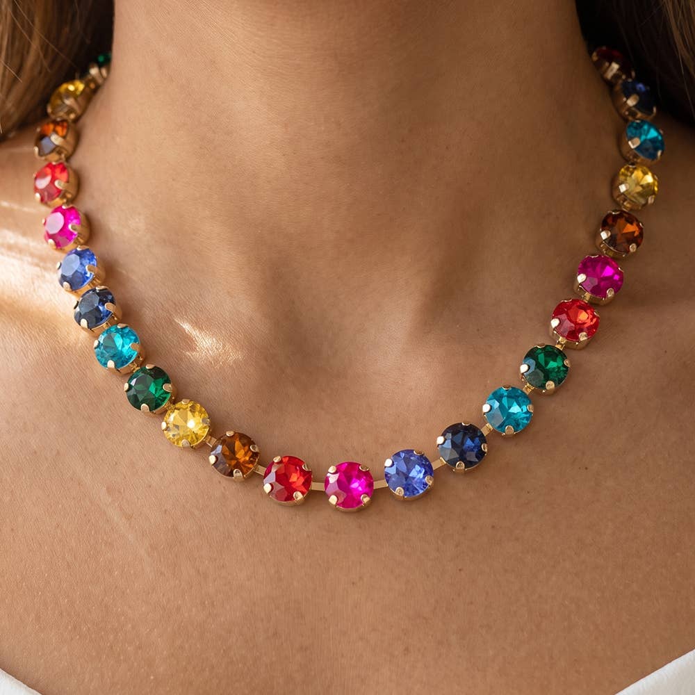 Oversized Rivoli Crystal Collar Necklace