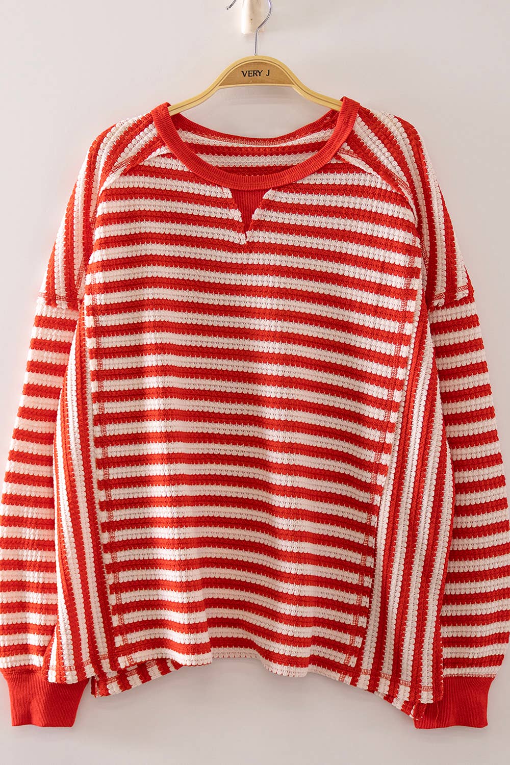 Red Kingdom Waffle Knit