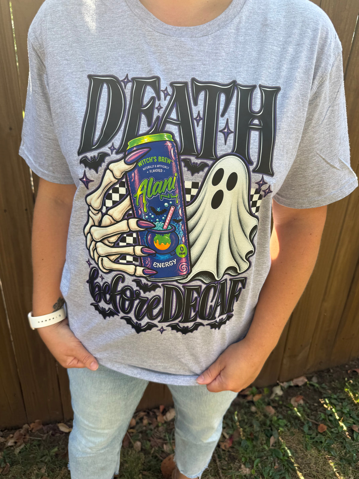 Death Before Decaf Graphic Tee