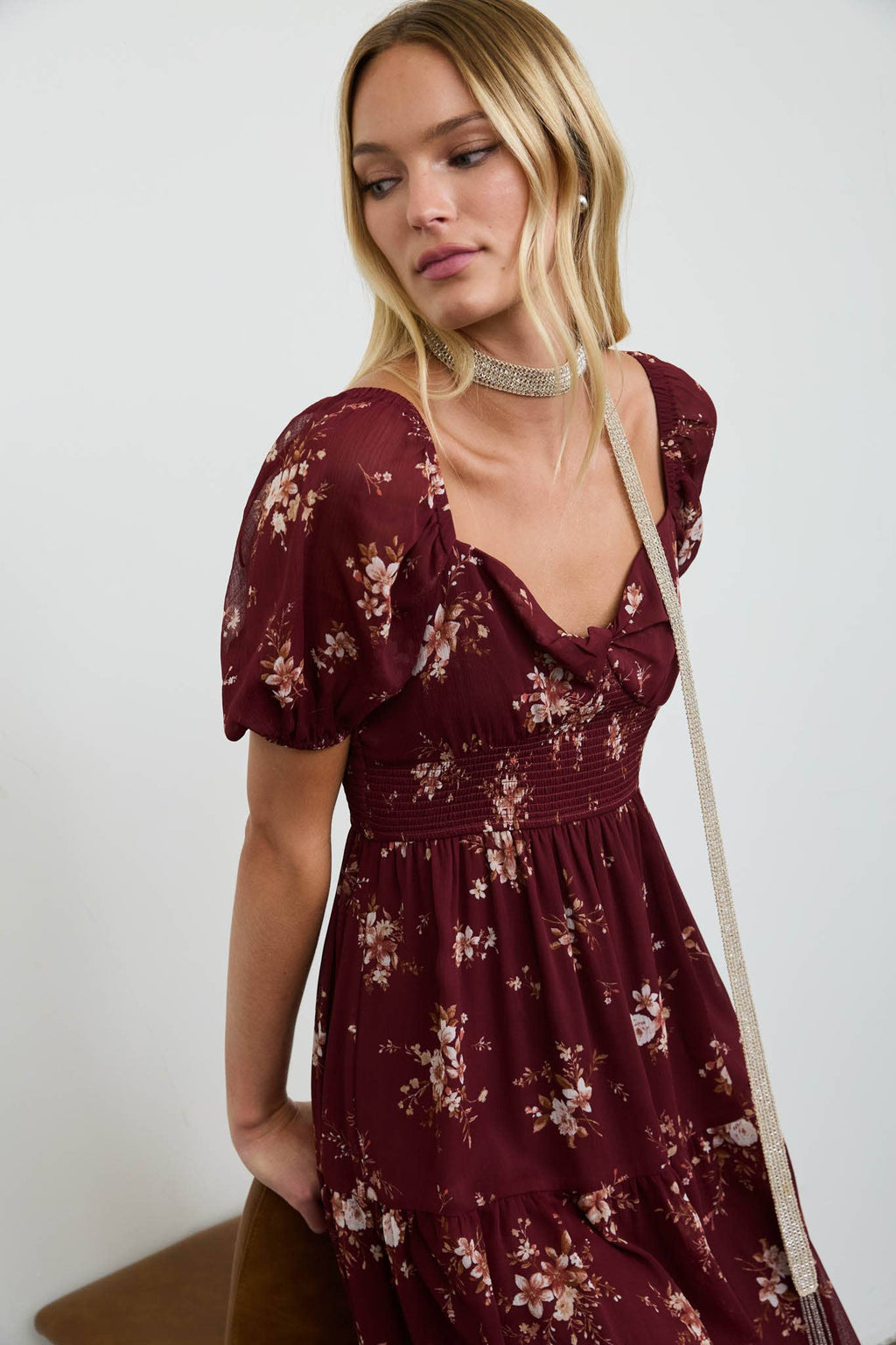 Floral Sweatheart Midi Dress