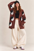 OVER SIZED YIN YANG CARDIGAN