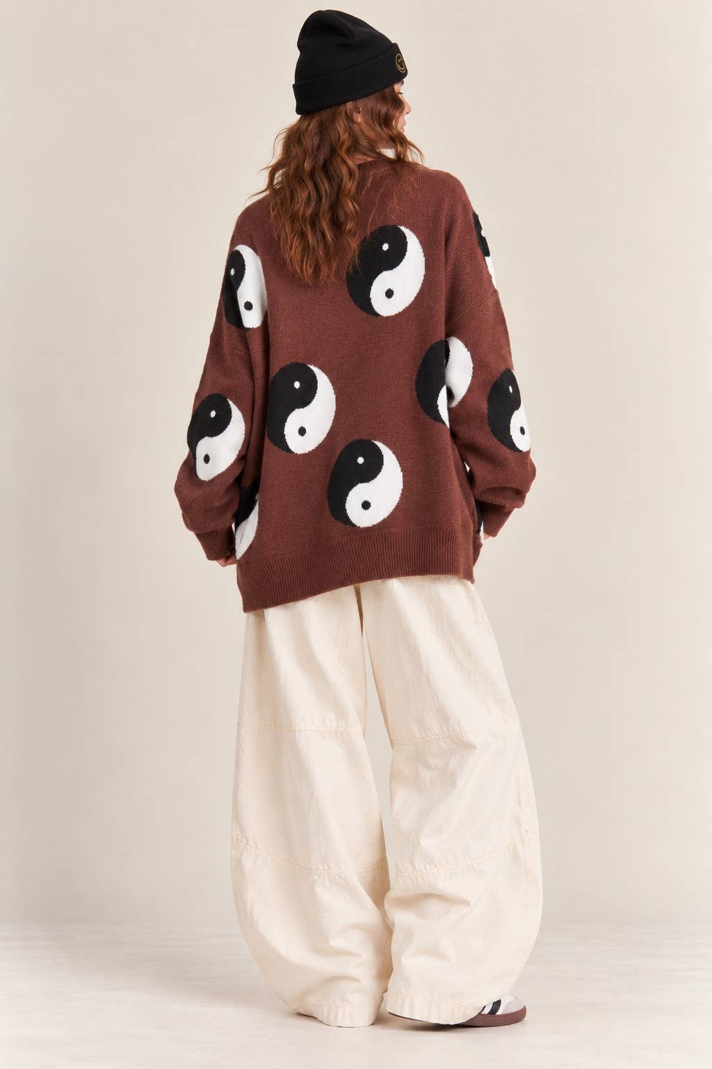 OVER SIZED YIN YANG CARDIGAN
