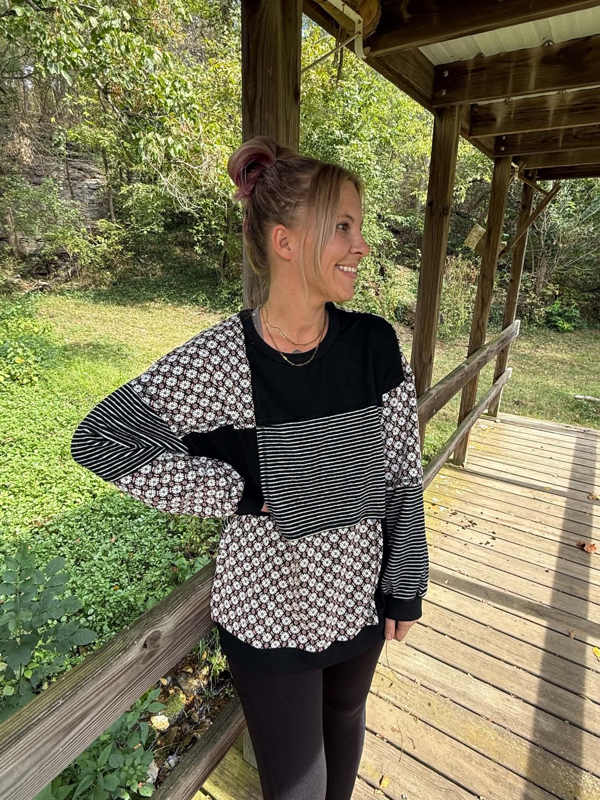 Mosaic Patchwork Pullover