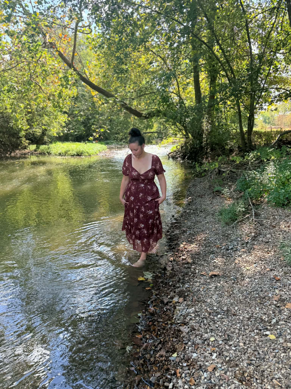 Floral Sweatheart Midi Dress