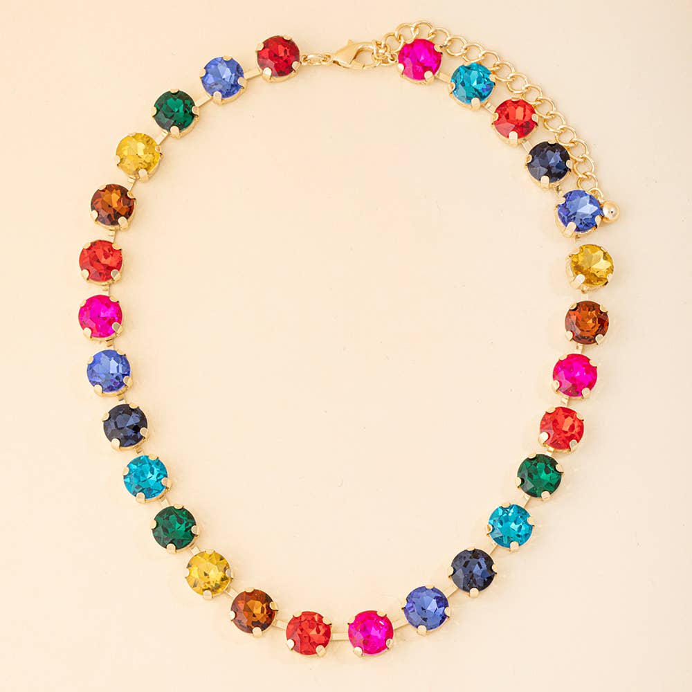 Oversized Rivoli Crystal Collar Necklace