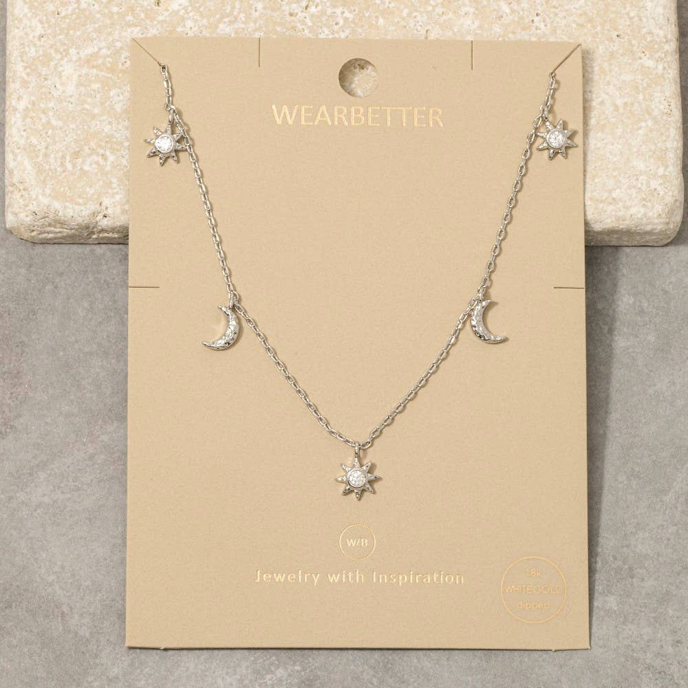 Stars Moon Charms Necklace