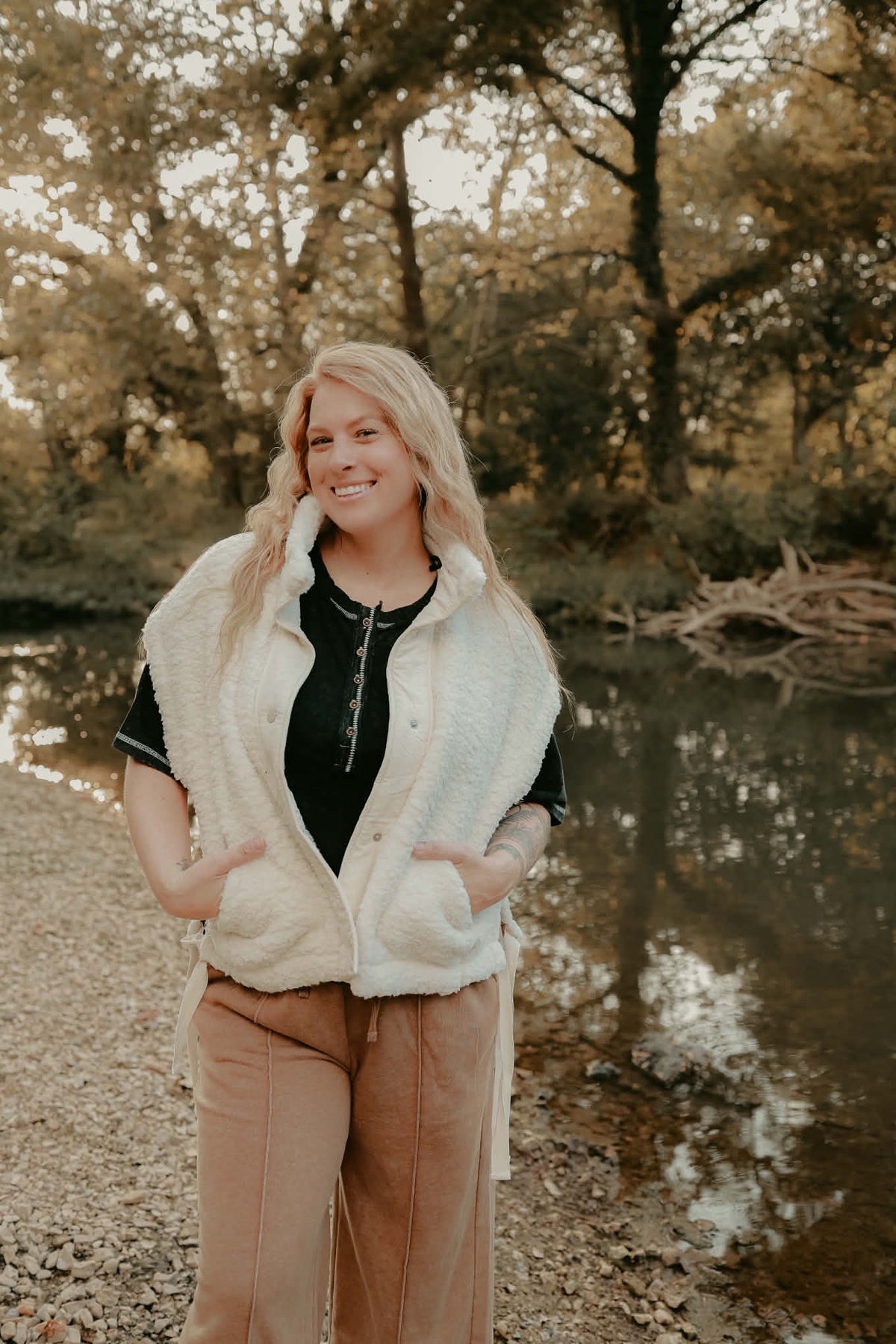 Ivory Sherpa Vest