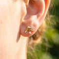 Gold Dipped Flying Bird Stud Earrings