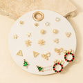 Christmas Holiday Theme Assorted Stud Earrings Set